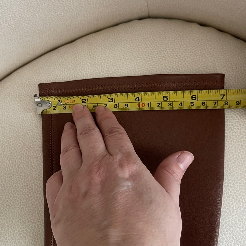 NEW REISS 20”
Carina Pointed Toe Knee High Heel Brown Leather Stiletto Boots - Picture 12 of 13